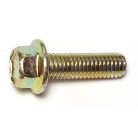 Midwest Fastener Grade 8, 7/16"-14 Flange Bolt, Zinc Plated Steel, 1-1/2 in L, 5 PK 74642